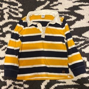 EUC Janie and Jack 4 Striped Long Sleeve Polo Collared Shirt